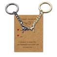 thumbnail image 2 of Couple Hand Holding Creative Metal Keychains, Silver Pinky Swear Keyring Set for Valentines Day, Matching Key Accessories for Partners, Romantic Gift, 2 of 3