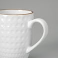thumbnail image 2 of Famiware Eden 4-Piece 14oz Coffee Mugs Set, White Dots, 2 of 5