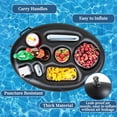 thumbnail image 4 of Inflatable Pool Drink Holder Float Multi Slot Bar Tray with Side Handles and Phone Holder for Pool Parties, Black, 4 of 6
