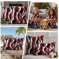 thumbnail image 4 of Outdoor Pillow Covers Distortion Red Stripes Waterproof Pillow Cases 24x24 Set of 2, Abstract Geometric Art Throw Pillow Cover Pillowcase for Patio Balcony Couch Garden, 4 of 9