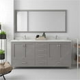 thumbnail image 2 of Caroline Avenue 72" Double Bath Vanity in Cashmere Gray with White Quartz Top and Round Sinks with Matching Mirror, 2 of 2