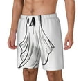 thumbnail image 2 of Uemuo Cute Ghost Simple Drawing Pattern Mens Swim Trunks Quick Dry Board Shorts with Mesh Lining, Stretch Beach Shorts Quick Dry No-Chafing Board Shorts-Large, 2 of 9