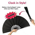 thumbnail image 4 of 2 Pack Large Folding Clack Fan – Loud Snap Hand Fan for Line Dance, Rave, Festival, Performance, Cosplay, Costume & Cooling, 4 of 10