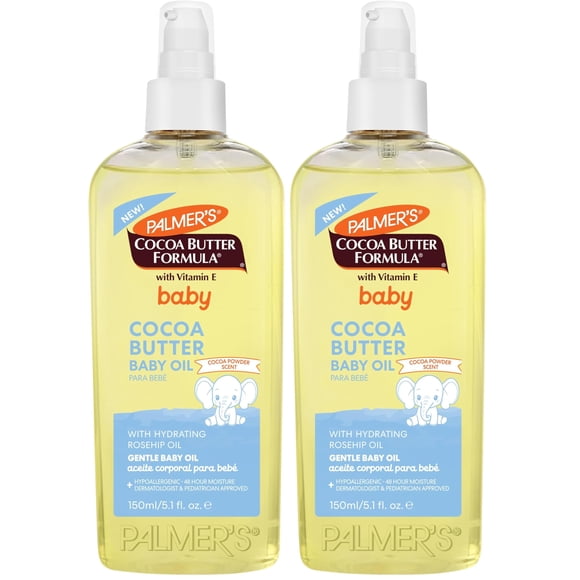 Baby Oil Palmer's, fórmula de manteca de cacao, 150 ml (paquete de 2)