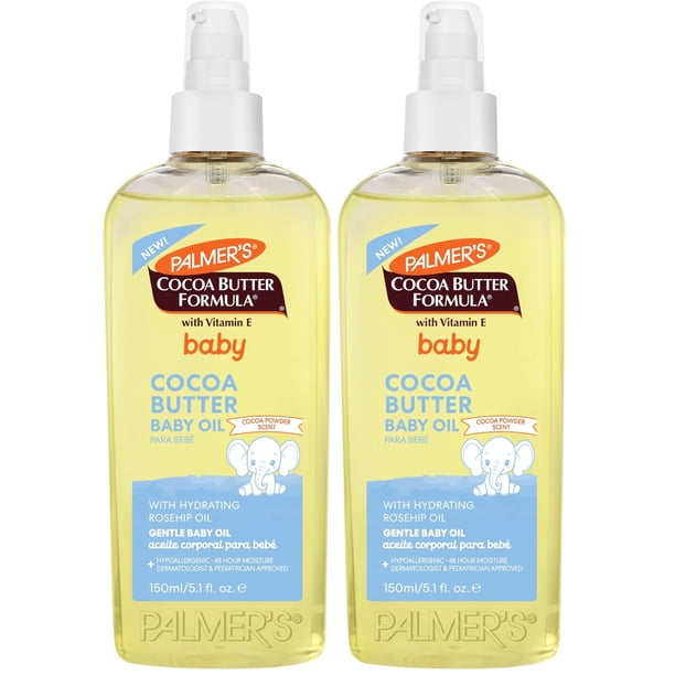 Baby Oil Palmer's, fórmula de manteca de cacao, 150 ml (paquete de 2)