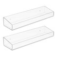 thumbnail image 2 of Transparent Acrylic Shower Shelf Kitchen Wall Mounted Storage 2Pcs Practical Organizing Unit for Bathrooms and Kitchens, 2 of 5