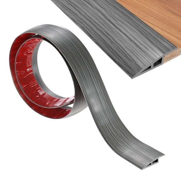 Floor Transition Strip Self Adhesive, 3.28FT for Floors Heights Within 2/5Inch(10mm) [Dark Grey Wood Grain]