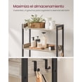 thumbnail image 3 of VASAGLE Estantería de Inodoro con 3 Estantes, Estante de Baño, Ahorro de Espacio, Soporte de Lavadora, Montaje Fácil, Estilo Industrial, Greige y Negro, 3 of 5
