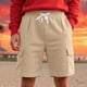 thumbnail image 1 of Ceisia Men's Spring Summer Fitness Shorts - Drawstring Gift Frenulum Multiple Pockets Breathable Running Five-Point Pants, 1 of 9
