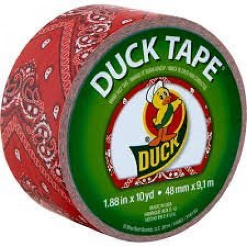 Duck Brand Duck Tape Craft Red Bandana 10yd Roll