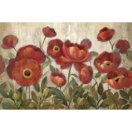 Red Fl Poppy Flowers Canvas Wall Art Red Metal Flower Wall Art Makipera