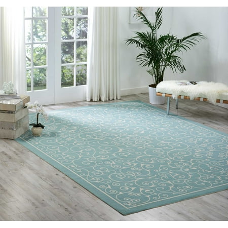 Home And Garden Indoor Outdoor Light Blue Area Rug By Nourison Home And Garden Indoor Outdoor Light Blue Area Rug By Nourison
