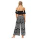 thumbnail image 5 of VISgogo Pantalones de pierna ancha de verano para mujer, pantalones sueltos sueltos de tiro medio con estampado bohemio con divisiones para yoga, playa, vacaciones VISgogo  moda, 5 of 6