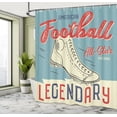 thumbnail image 4 of Ambesonne Sports Shower Curtain, American Football Graphic, 69"Wx84"L, Pale Teal Eggshell, 4 of 4