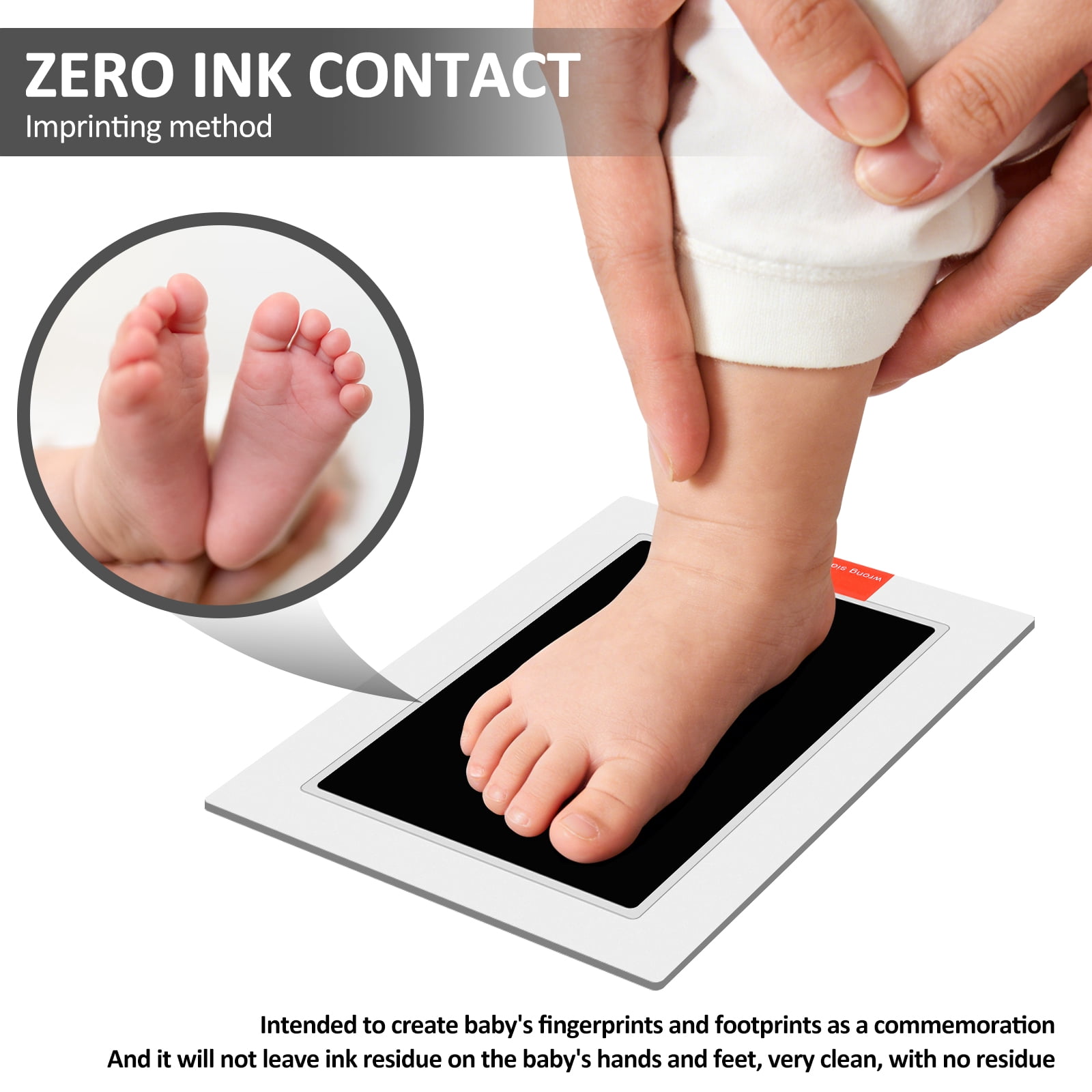 Threns 32Pcs Inkless Baby Handprint and Footprint Kit Clean Touch Ink Pad Kit Pet Paw Print Set for Feet and Hands Family Keepsake