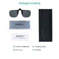 thumbnail image 3 of WANGLY Polarized UV400 Unisex Men And Women Flip Up Clip On Sunglasses, Fit Over Prescription And Reading Glasses Frames, Medium Size, Gray Lens, 3 of 6