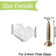 Glass Panel Clip, 24 Pack Round Glass Retainer Clips Kit Plastic Glass