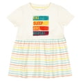 thumbnail image 3 of Inktastic Barbecue Grilling Eat Sleep Bbq Repeat Girls Baby Dress, 3 of 5