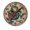 FFclock083, variant on ZXCXRQFa Wooden Clocks Watercolor Blue Flowers Clock Wall Decor Battery Operated Floral Clocks Spring Wall Clocks Round Desk Clock 10 in Non Ticking Analog Bathroom Clocks