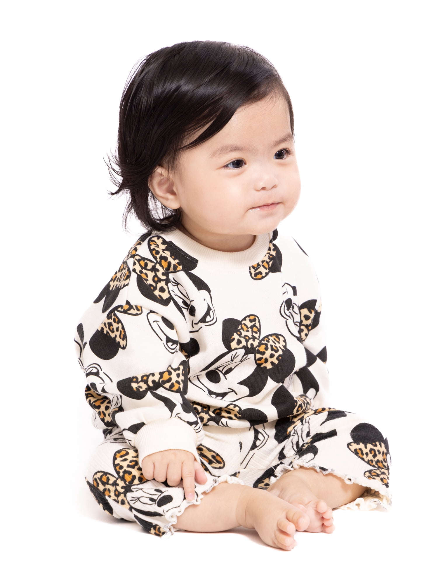 Minnie Mouse Baby Girls Print Sweatshirt and Flared Leggings, 2-Piece, Sizes 0M-24M