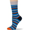 thumbnail image 4 of 7BIGSTARS KINGDOM Women Cotton Crew Fun Socks -4 Pack Medium - Stripe - Polka Dot - Bubble -Sock Size: 9-11, Shoe Size: 5-9, Blue, Dark Navy, Orange, Grey, 4 of 10