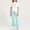 Blue, variant on Xdegoge Girls Outfit 2 Piece Short Sleeve Crewneck Graphic Cute T Shirt and Bell Bottom Flare Pants Set Casual First Day Of School Daily Sets 2-14 Years