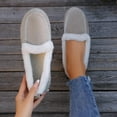 thumbnail image 6 of Wensltd Winter Warm Shoes for Women Round Toe Slip On Cozy Lightweight Walking Shoes, 6 of 8