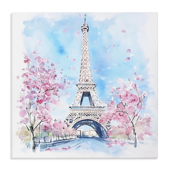 Stupell Industries Eiffel Tower Cherry Blossoms Canvas Wall Art, design by Creative Studio