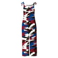thumbnail image 4 of Xihbxyly Jumpsuits for Women Independence Day Jumpsuit V Neck Sleeveless Jumpsuit Spaghetti Strap Jumpsuit Loose Rompers Wide Leg Pant Casual Overalls with Pockets Summer Savings, 4 of 5