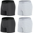 thumbnail image 5 of LinkShare Men's Underwear Boxer Briefs Cotton Stretch Trunks Short Leg Underwear for Men 4-Pack, 5 of 8