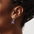 thumbnail image 3 of Primal Silver Sterling Silver Rhodium Amethyst Earrings, 3 of 4