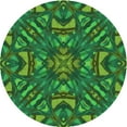 thumbnail image 1 of Ahgly Tapis Rond Lavable en Machine Intérieur Transitionnel Vert Émeraude Profond, 4 Pieds Rond, 1 of 7