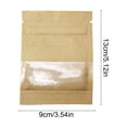 thumbnail image 3 of Dvkptbk kraft bag 100 Pack Resealable Core Envelopes Mini Krat Paper Ziper Bags with Windows Cofee Sample Bags Resealable Zipper Bags Food Storage Bags, 3 of 6