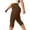 Brown, variant on Zulora Women's High Waist Cropped Jogger Yoga Pants with Side Split Hem Sweat Wicking Fabric Slim Fit Active Trousers for Gym Walking Travel and Daily Casual Everyday Wear All Season