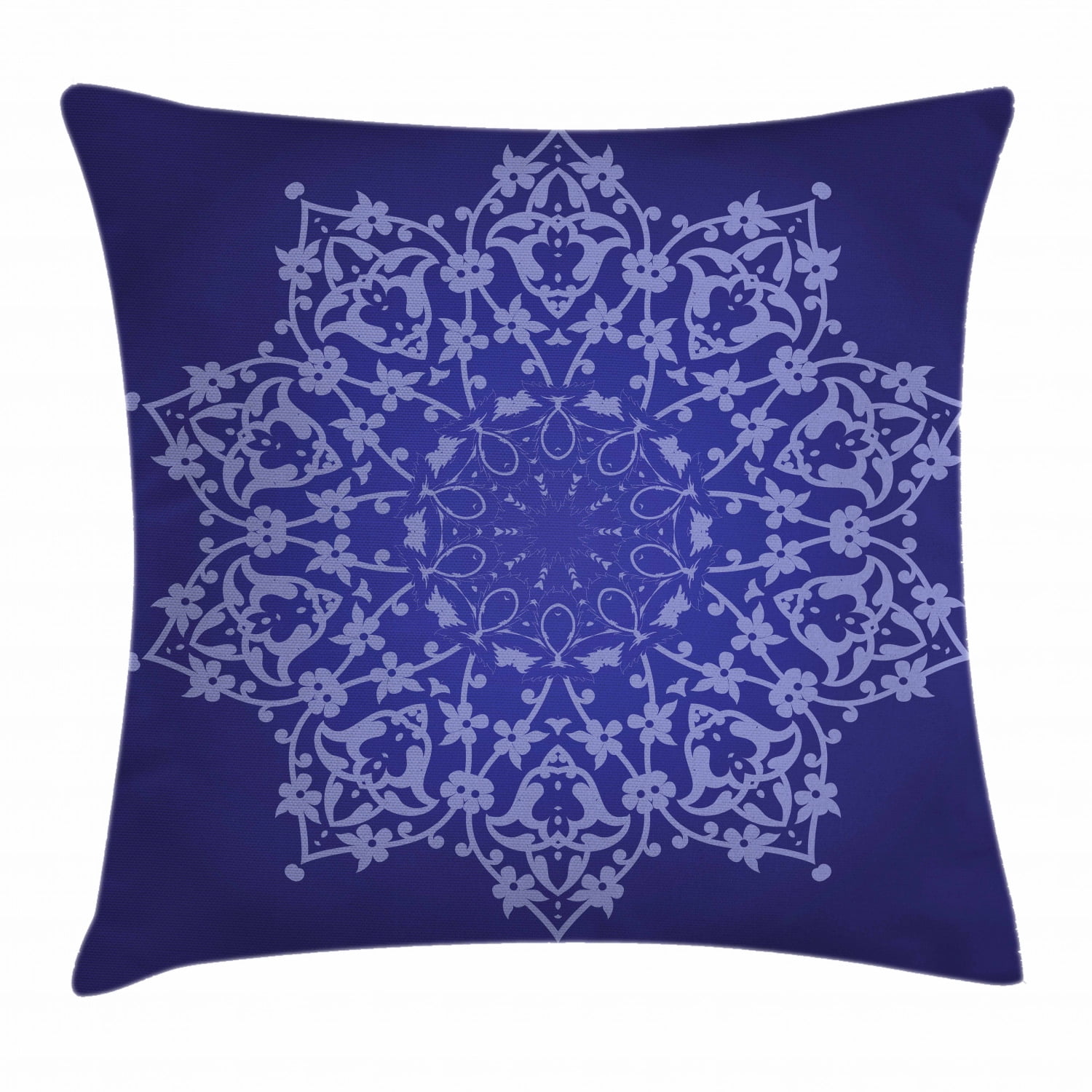 Purple Mandala Throw Pillow Cushion Cover, Ethnic Oriental ...