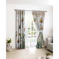 thumbnail image 3 of White Daisy Blackout Curtains for Bedroom/Living Room, Thermal Insulated Kitchen Curtains, Vintage Botanical Spring Floral Summer Grommet Darkening Window Treatment Drapes 27.5"x39"x2, 3 of 8