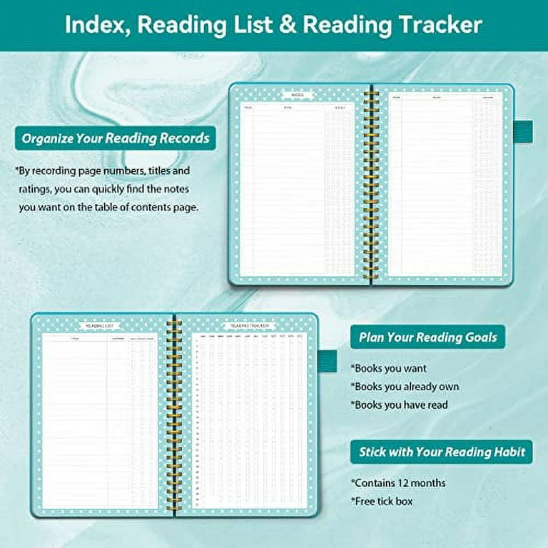 Regolden-Book Reading Journals for Book lovers, Book Journal Reading Log for Readers to Review and Track Your Reading, Hardcover Book Club Journal and