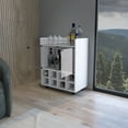 thumbnail image 4 of Nmkwnr Wood Bar Cart with Glass Door and Open Shelf and Bottle Rack, Perfect for Dining Room, Bar, Kitchen, White, 4 of 7