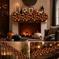 thumbnail image 6 of 2 Pcs Halloween Fireplace Mantle Scarf,Halloween Fireplace Decor,Pumpkin Pattern Irregular Edge for Home Fireplace Mantel Living Room, 6 of 7