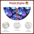 thumbnail image 3 of Rateoe cool crystal Skull flower Pattern Christmas Tree Skirt with Ties , Christmas Tree Decorations, Farmhouse Christmas Decor Xmas Holiday Decorations-48", 3 of 6
