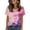 Pink #A, variant on Tie-Dye Tops for Women Summer Short Sleeve T-shirts Colorful Plus Size Casual Graphic Tee Shirt Loose Tshirts (XL, Blue #C)