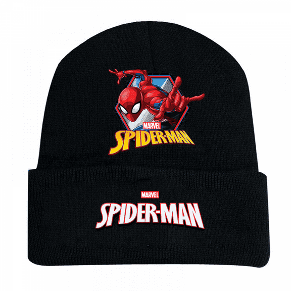 Spidermans Kids Knitted Winter Hats - Warm Character Print Beanies for Boys & Girls