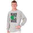 thumbnail image 3 of Beard Mode On Bluto Funny Bearded Men's Long Sleeve Tee T Shirt Brisco Brands S, 3 of 6