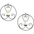 thumbnail image 1 of Candelabro de pared Suyoo Juego de 2 Candelabros decorativos de metal negro, 1 of 5