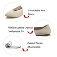 thumbnail image 6 of Flatgios Pointed-Toe Flat Knit Dress Shoes Comfortable Women's Shoes Women's Classic Soft Shoes Beige-7.5, 6 of 10