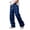 Blue@GC@, variant on CONZONE Men's Baggy Pants Wide Leg Pants for Men Trendy Elastic Waist Drawstring Plaid Soft Dailywear Pant With Pockets