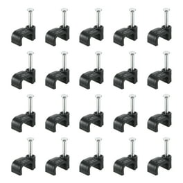 Lot De 100 Clips Ronds Noirs De 8 Mm Pour Câbles électriques