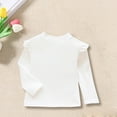 thumbnail image 2 of Ruyang Baby Girls Ruffle Tops Plain Long Sleeve Crewneck Cute Shirt Kids Cotton Thermal Tshirt Solid Soft Basic Tee, 2 of 9