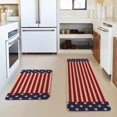 thumbnail image 2 of Stars Stripes Patriotic 4th of July Kitchen Mats Set of 2, Memorial Day Independence Day Home Decor Kitchen Rugs - 17x29 and 17x47 Inch, 2 of 6