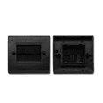 thumbnail image 4 of 2Pcs Flush Brush Wall Plate Single 1 Gang Outlet Cable Entry Tidy Mount Face Black, 4 of 10
